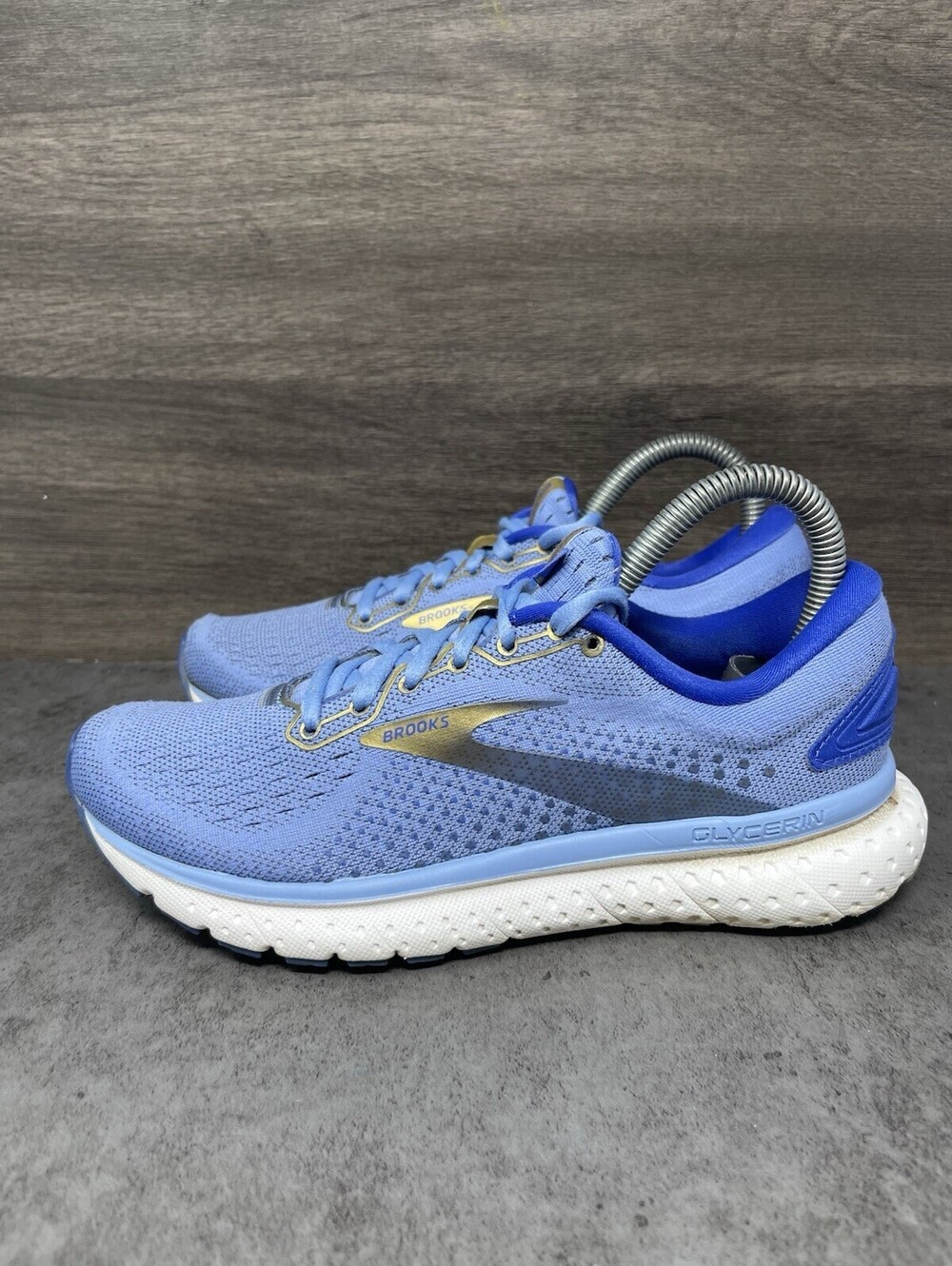 Brooks Glycerin 18 Womens Size 6 Cornflower Blue Gold DNA LOFT Running Shoes